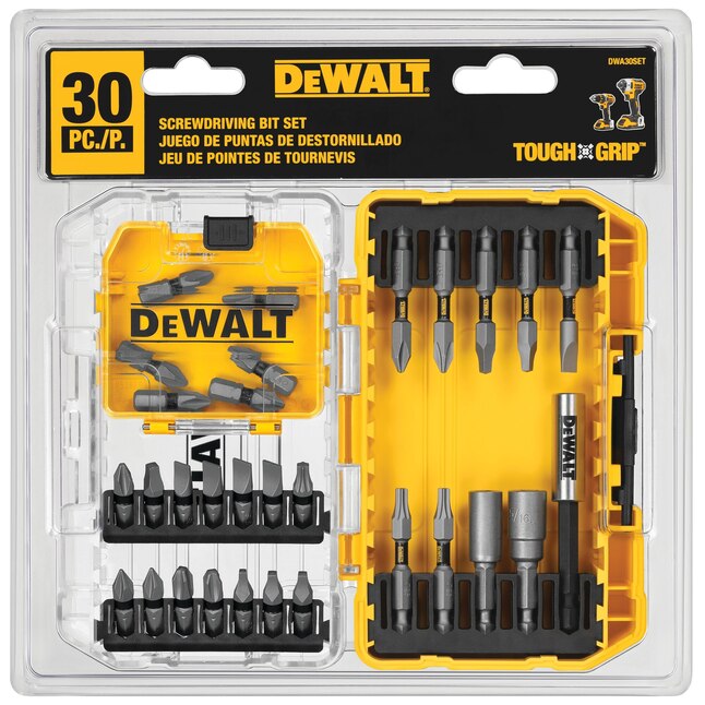 DEWALT DWA30SET High Speed Steel Shank Screwdriving Bit Set 30-Piece