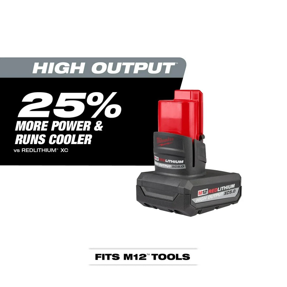 Milwaukee M12 REDLITHIUM™ HIGH OUTPUT XC5.0 Battery Pack 48-11-2450
