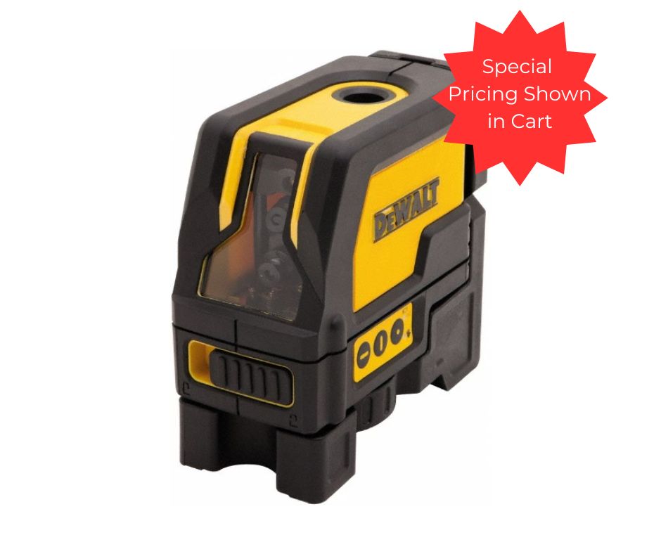 DeWalt 165' Cross Line & Plumb Red Laser (Open Box)