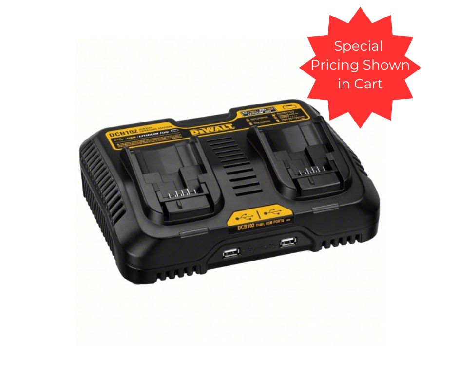 DeWalt Dual Port Charger DCB102 (Open Box)