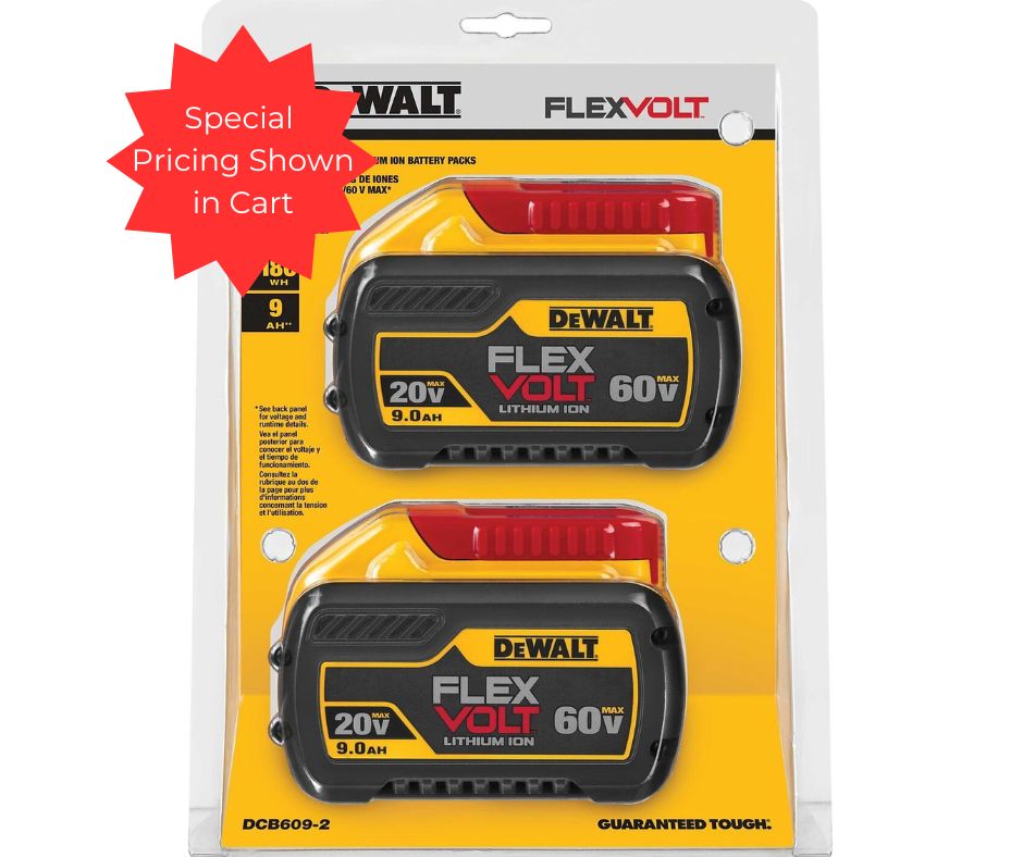 DeWalt DCB609-2 Flexvolt 20V/60V Max 9ah Batteries (2pk) (Open Box)
