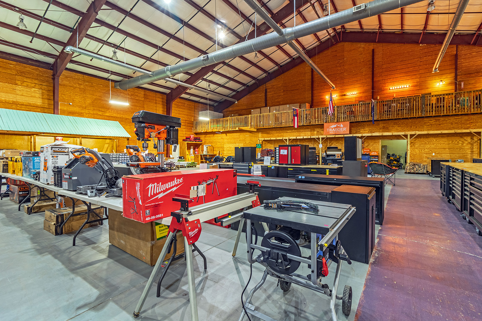 A table of used tools in our Dawsonville store.